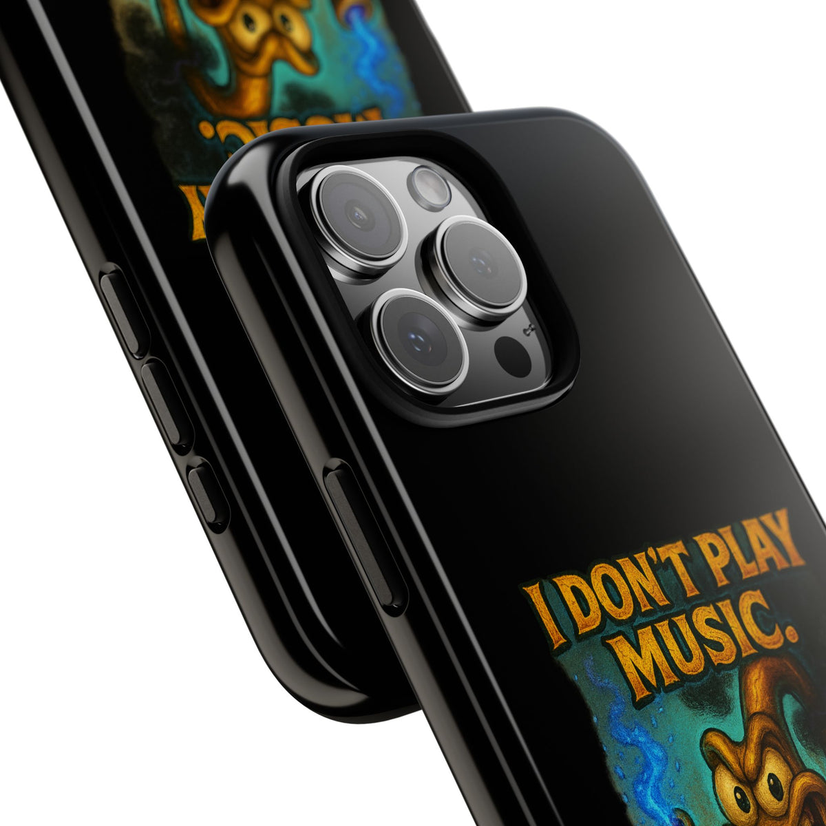 Phone Case — "I Don't Play Music. I Detonate It." Cartoon Bomb Graphic