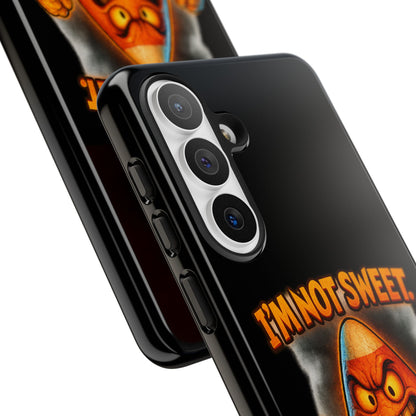 Phone Case — "I'm Not Sweet, I'm Spite in Stripes" Candy Monster Design