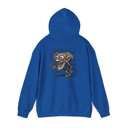 Crazy Grumpy Man Hoodie — "Get Off My Lawn" Graphic Sweatshirt