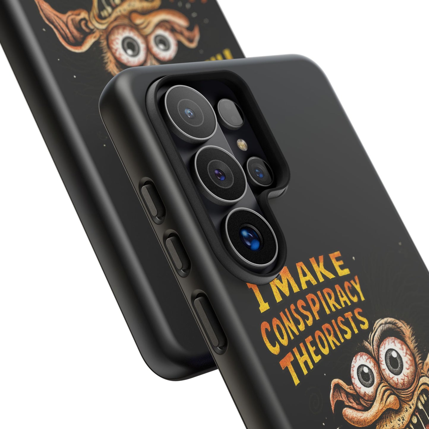 Phone Case — "I Make Conspiracy Theorists Look Lazy" Funny Retro Monster Design