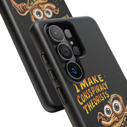 Phone Case — "I Make Conspiracy Theorists Look Lazy" Funny Retro Monster Design