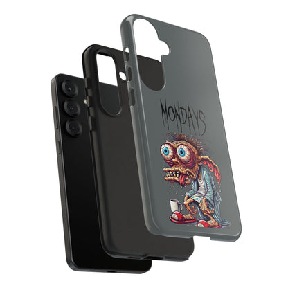Mondays Zombie Character Phone Case – Funny Groggy Coffee Phone Cover