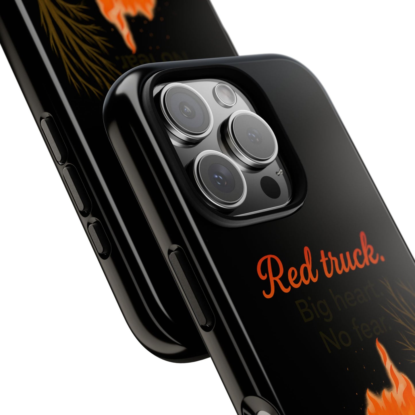 Phone Case — 'Red truck' Fire Truck Design, Vintage Firefighter Gift