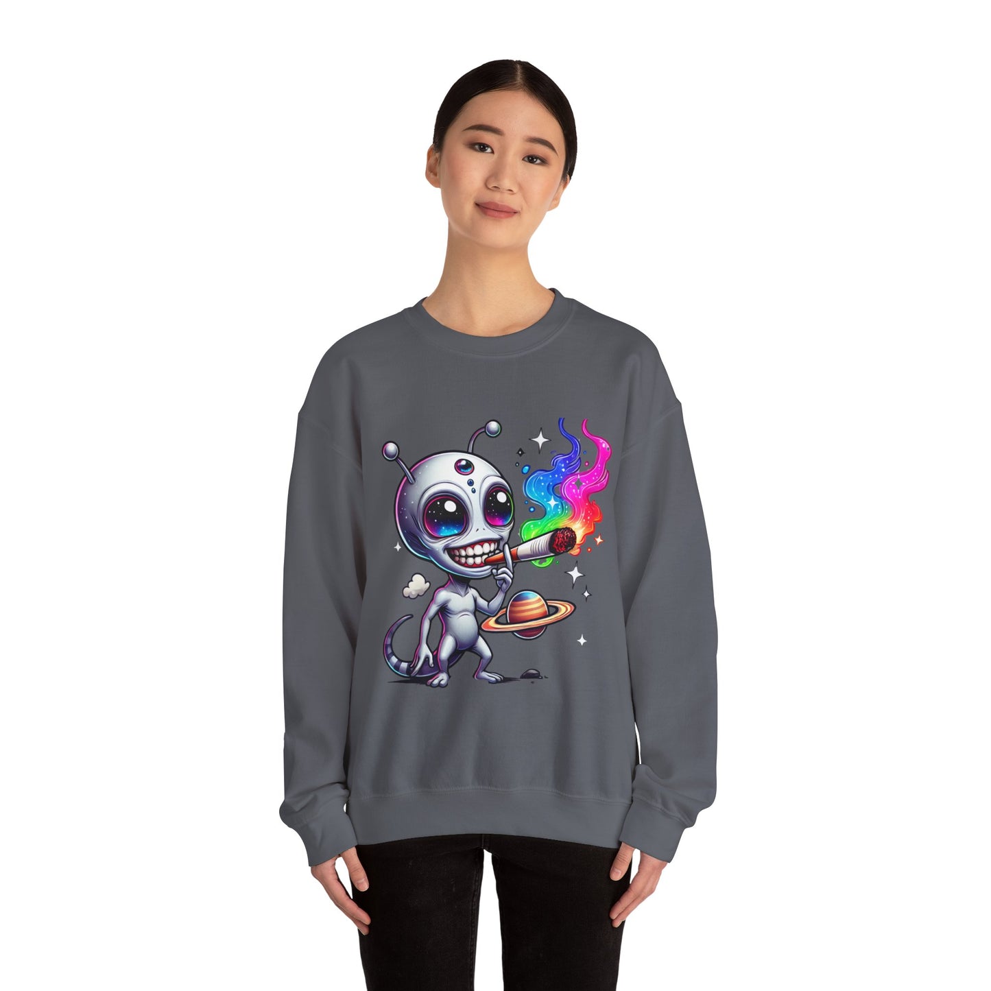 Stoned Alien Galaxy Crewneck Sweatshirt