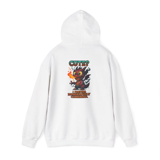 Devil Dragon Fire Hoodie — Vintage Cartoon Flame Demon Graphic Sweatshirt