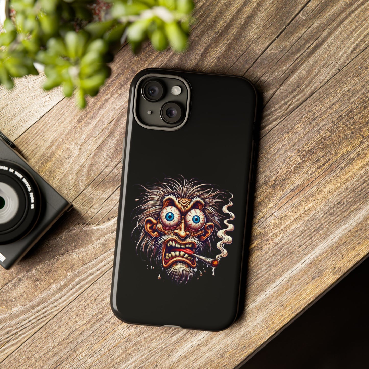 Phone Case — Wild Cartoon Monster Smoking Design