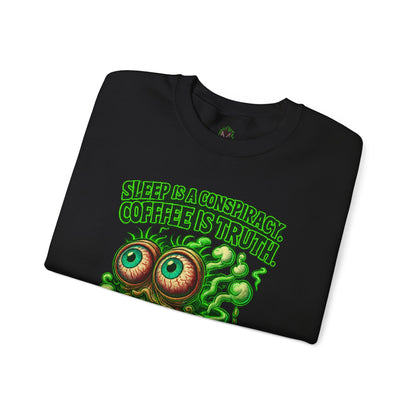 Sleep Is a Conspiracy Coffee Creature Crewneck