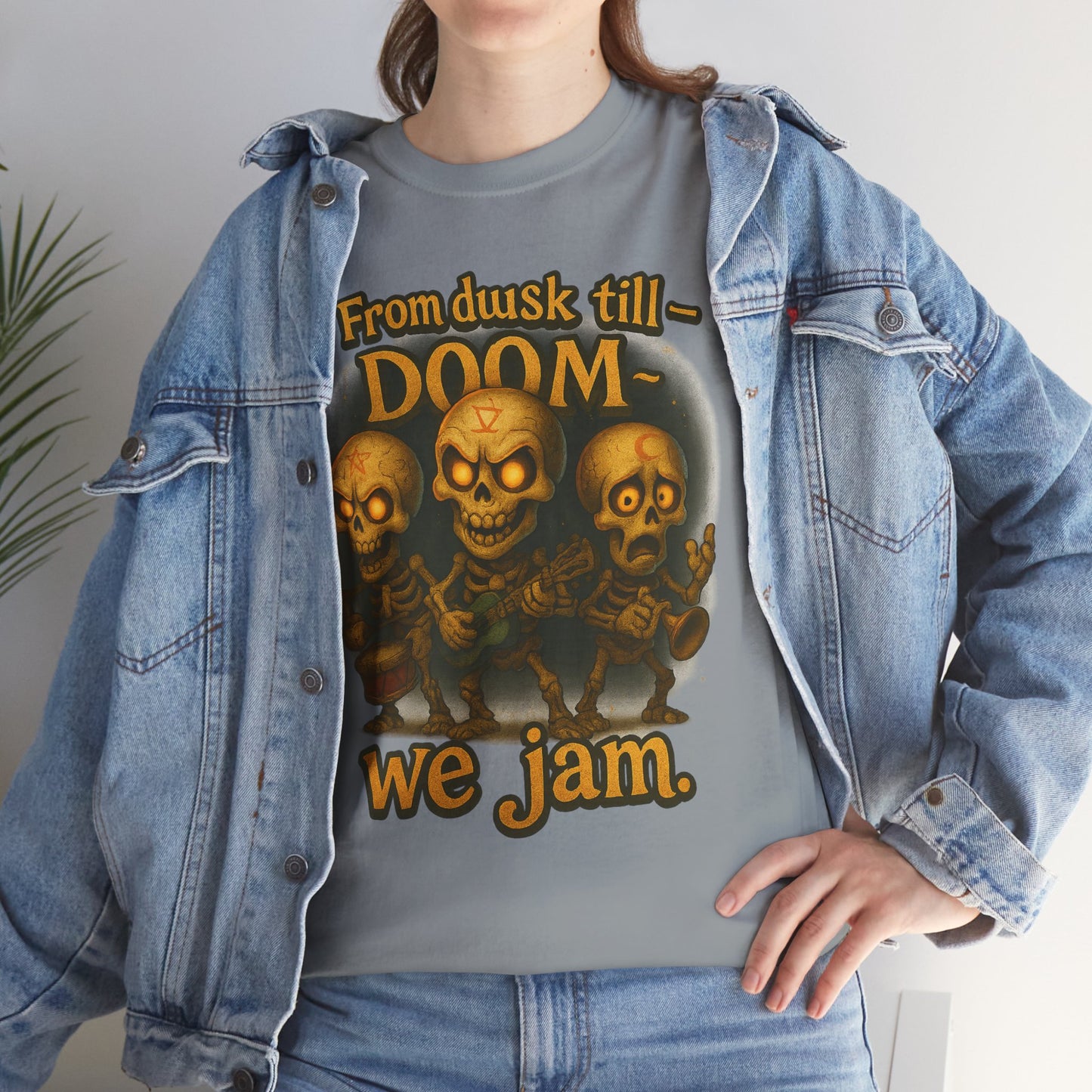From Dusk Till Doom we jam Tee | Skull Band Graphic T-Shirt