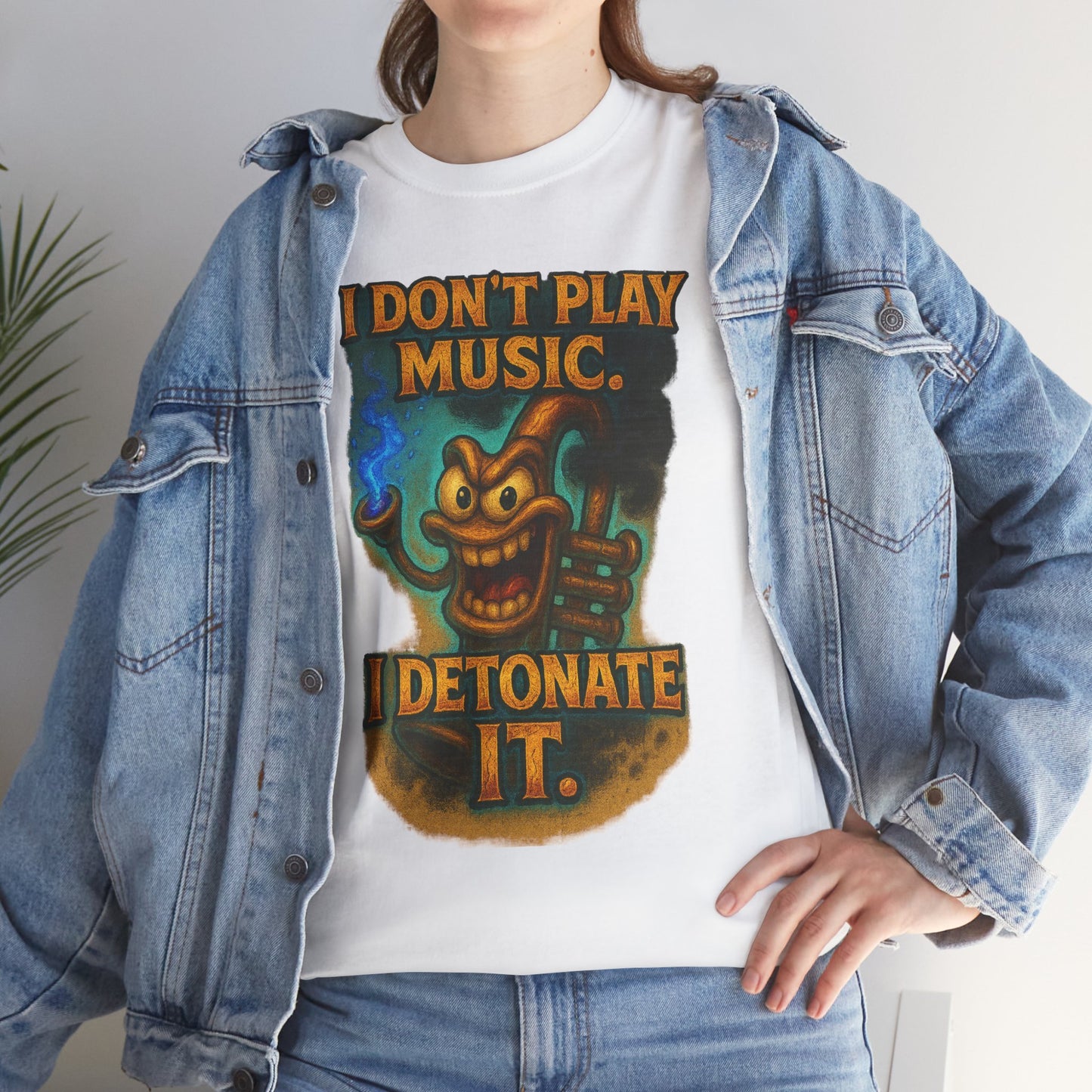 I Don’t Play Music I Detonate It T-Shirt | Cartoon Bomb Character