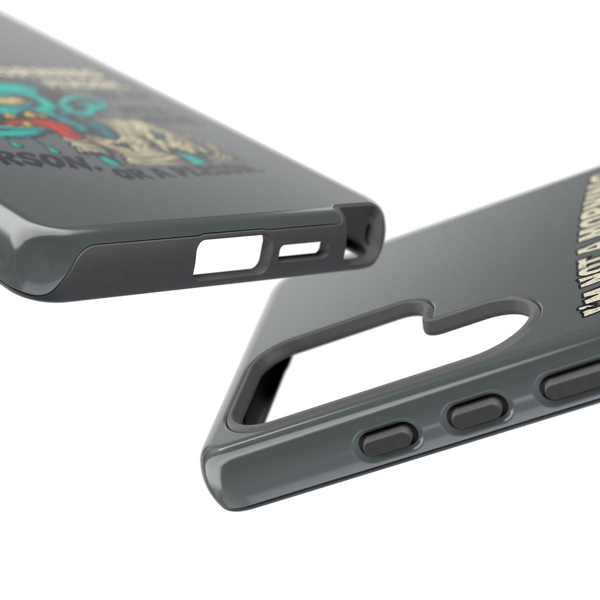 Funny Zombie Phone Case — "I'm Not a Morning Person" Graphic Tough Case