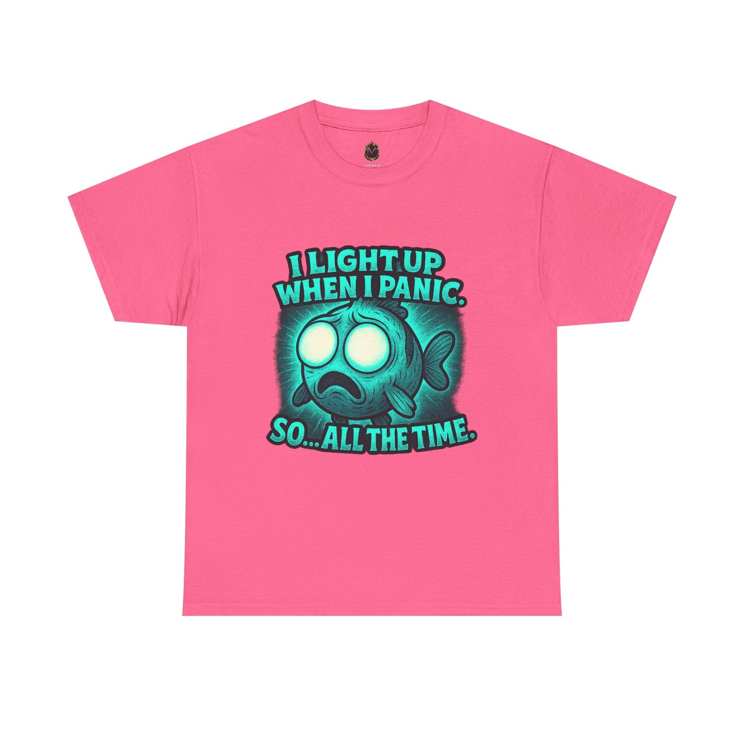 Glowing Panic Fish Tee | I Light Up When I Panic Graphic T-Shirt