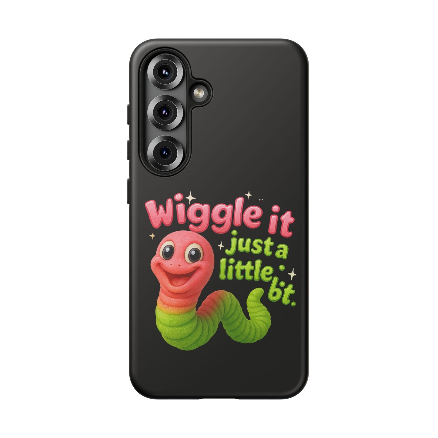 Wiggle It Worm Phone Case — Cute Pink & Green Cartoon iPhone Cover