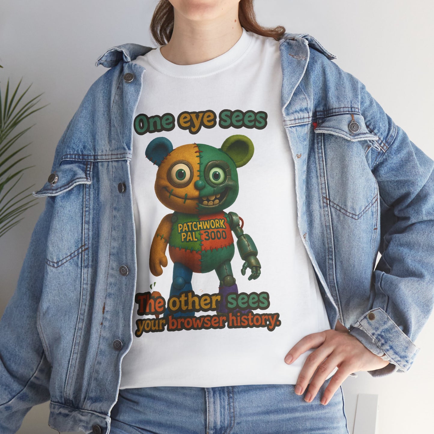 Two-Faced Teddy Bear Tee | One Eye Sees, The Other Sees Your Browser History