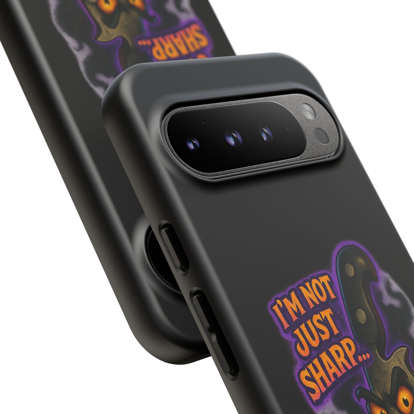 Knife Graphic Phone Case — "I'm Not Just Sharp... I'm Psycho-Sharp" Horror Phone Cover