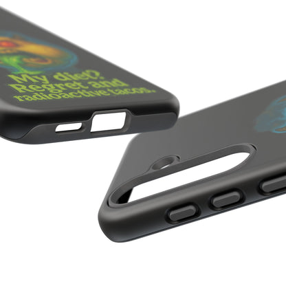 My Diet? Regret & Radioactive Tacos Phone Case — Funny Retro Monster Protective Cover