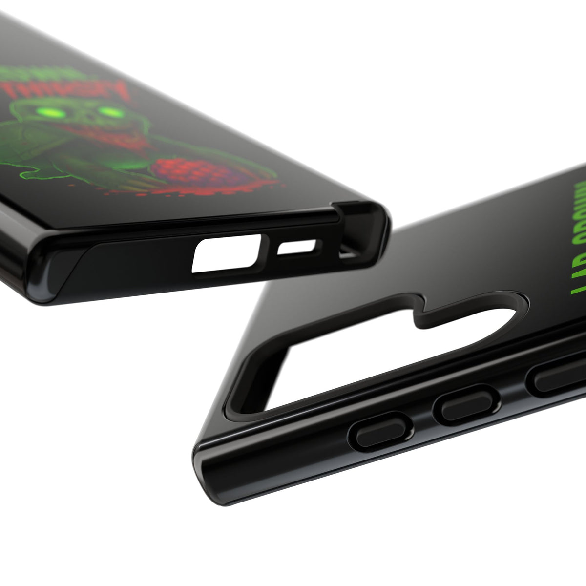 Phone Case — “Lab-Grown. Blood-Thirsty!” Green Monster Horror Design