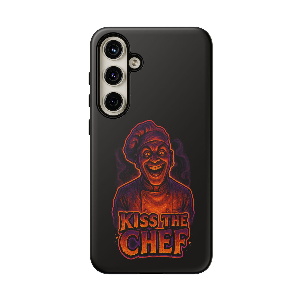 Phone Case — "Kiss the Chef" Neon Horror Chef Design