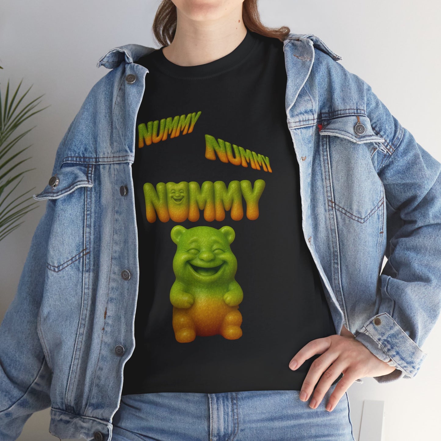 Nummy Gummy Tee — Cute Green Gummy Bear Graphic T-Shirt