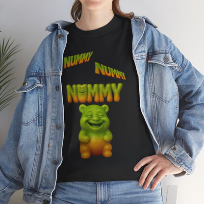 Nummy Gummy Tee — Cute Green Gummy Bear Graphic T-Shirt