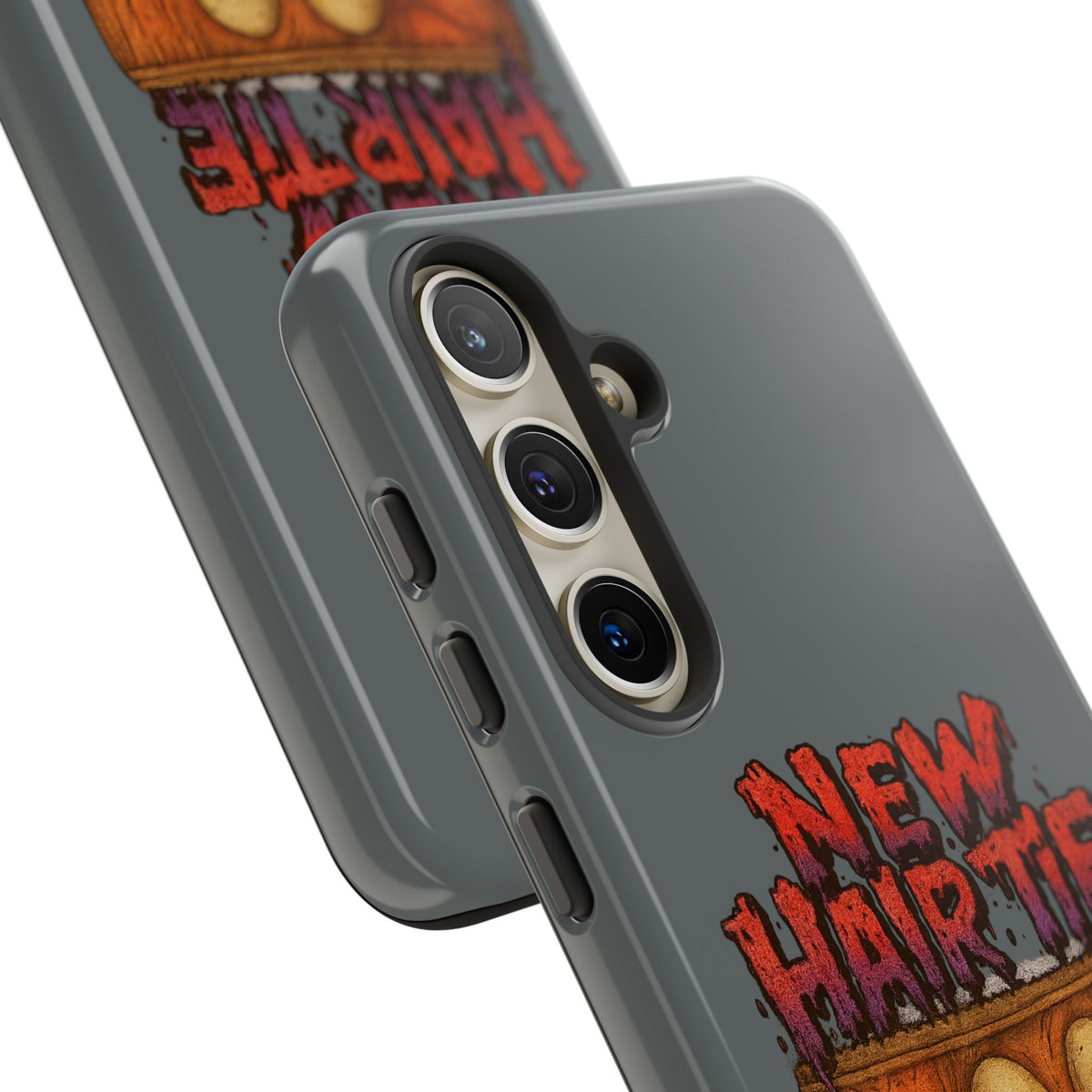 Phone Case — 'New Hairte' Funny Grinning Tongue-Out Monster Design