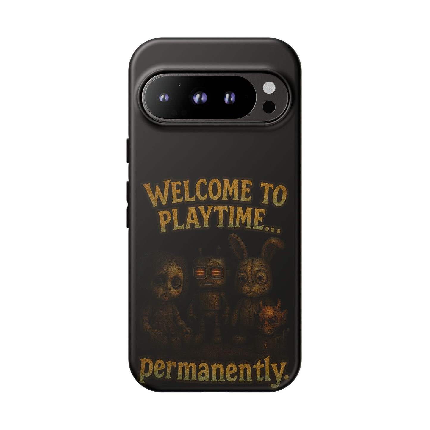 Phone Case — "Welcome to Playtime... Permanently." Horror Game Character Protective Case