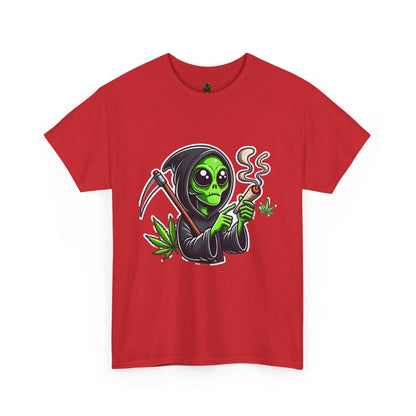 Grim Reaper Alien Smoking Joint T‑Shirt