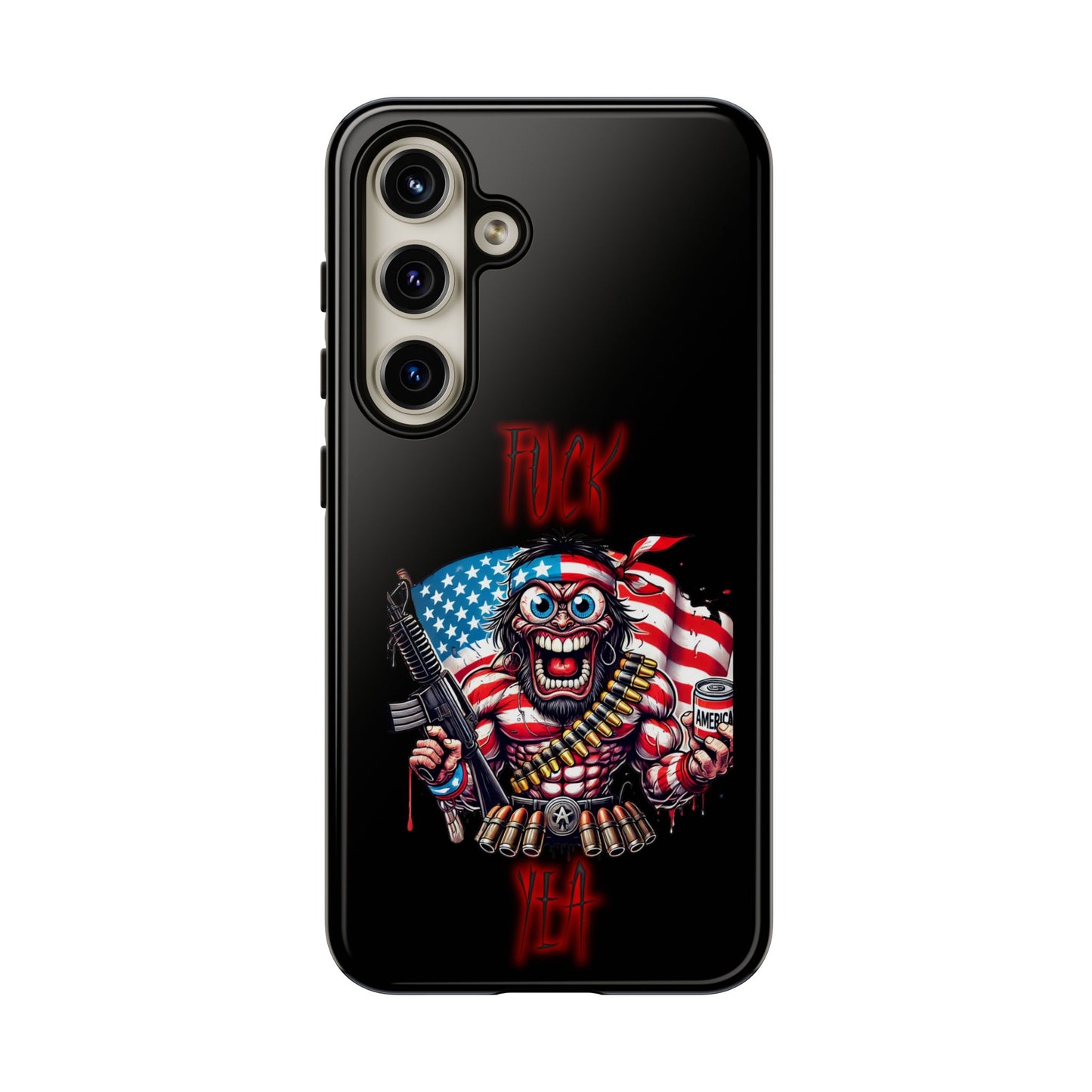 Phone Case — American Flag Skull Soldier Design (Tough Cases)
