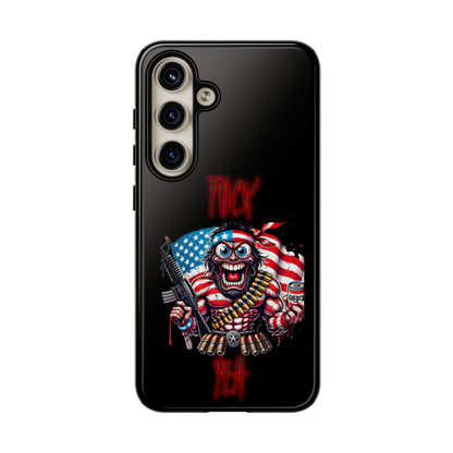 Phone Case — American Flag Skull Soldier Design (Tough Cases)