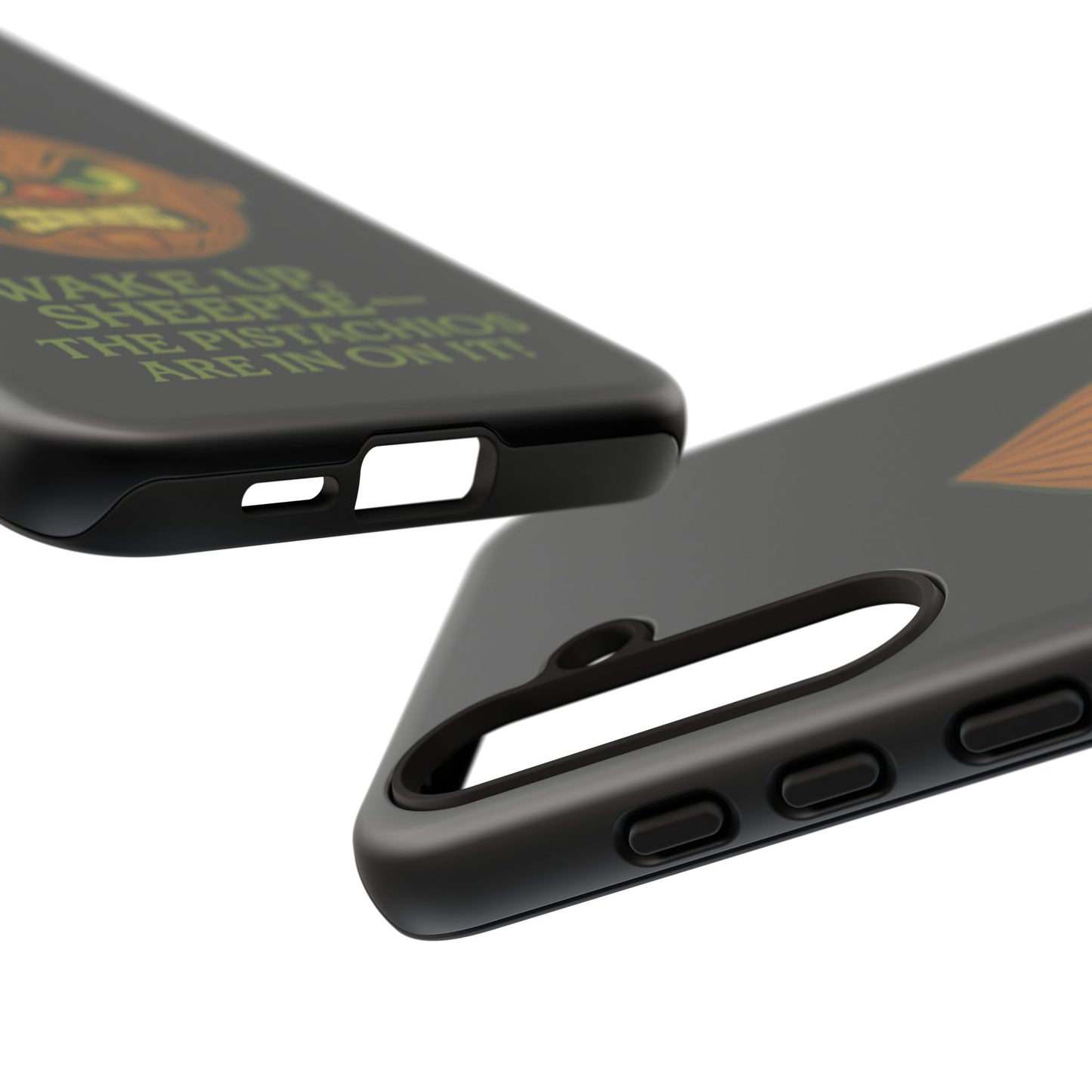 Angry Pistachio Phone Case — "Wake Up, Sheeple — The Pistachios Are In On It!"