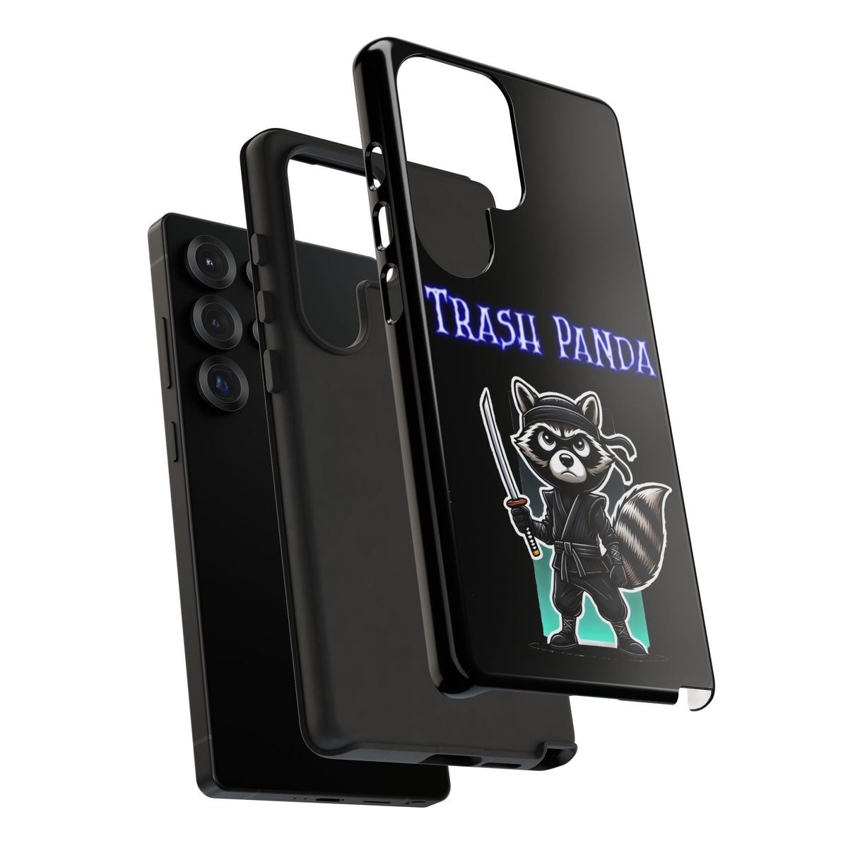 Trash Panda Ninja Phone Case — Cute Raccoon Warrior Protective Case