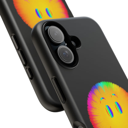 Phone Case — 'Dead Inside, But the Visuals Are Amazing' Rainbow Smiley