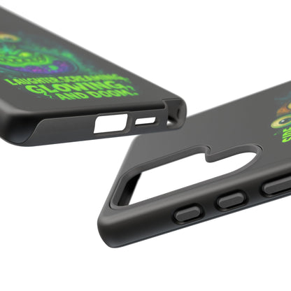 Phone Case — 'Side Effects May Include Laughter, Screaming, Glowing, and Doom' Neon Monster