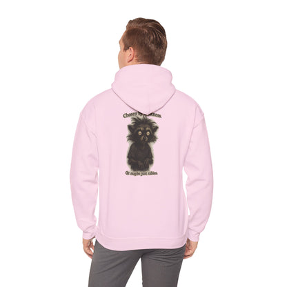 Hoodie — Cute Fluffy Black Raccoon Back Print "Or Maybe I'm Just Adorable"