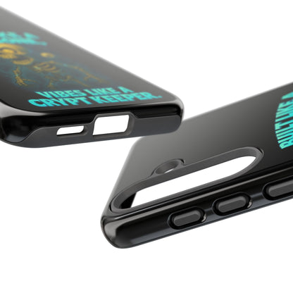 Phone Case — "Built Like a Wishbone, Vibes Like a Crypt Keeper" Skeleton Tough Case