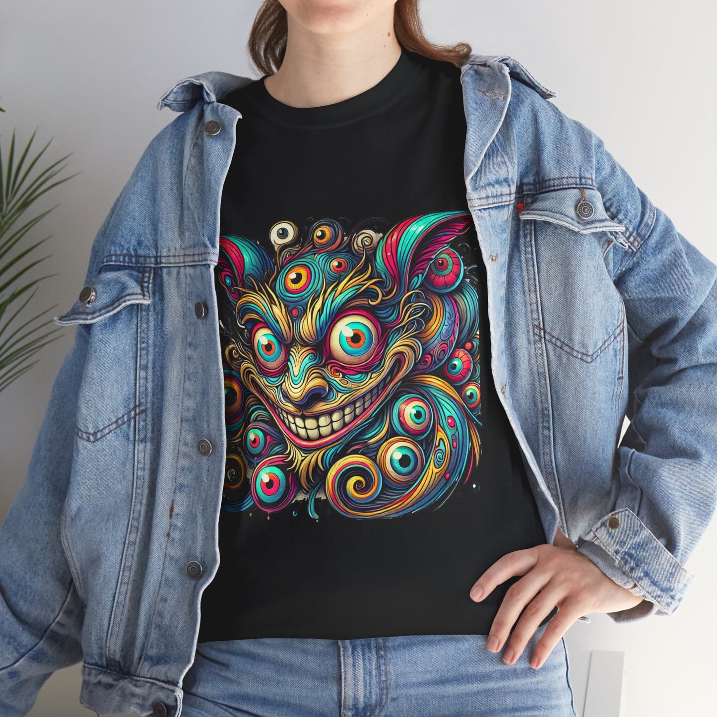 "Psychedelic Cheshire Cat" Trippy Art T-Shirt