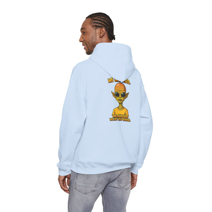Alien Graphic Hoodie - "We Judged, We’ve Deported" Satirical UFO Sweatshirt