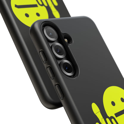 Phone Case — Neon Middle Finger Emoji Graphic