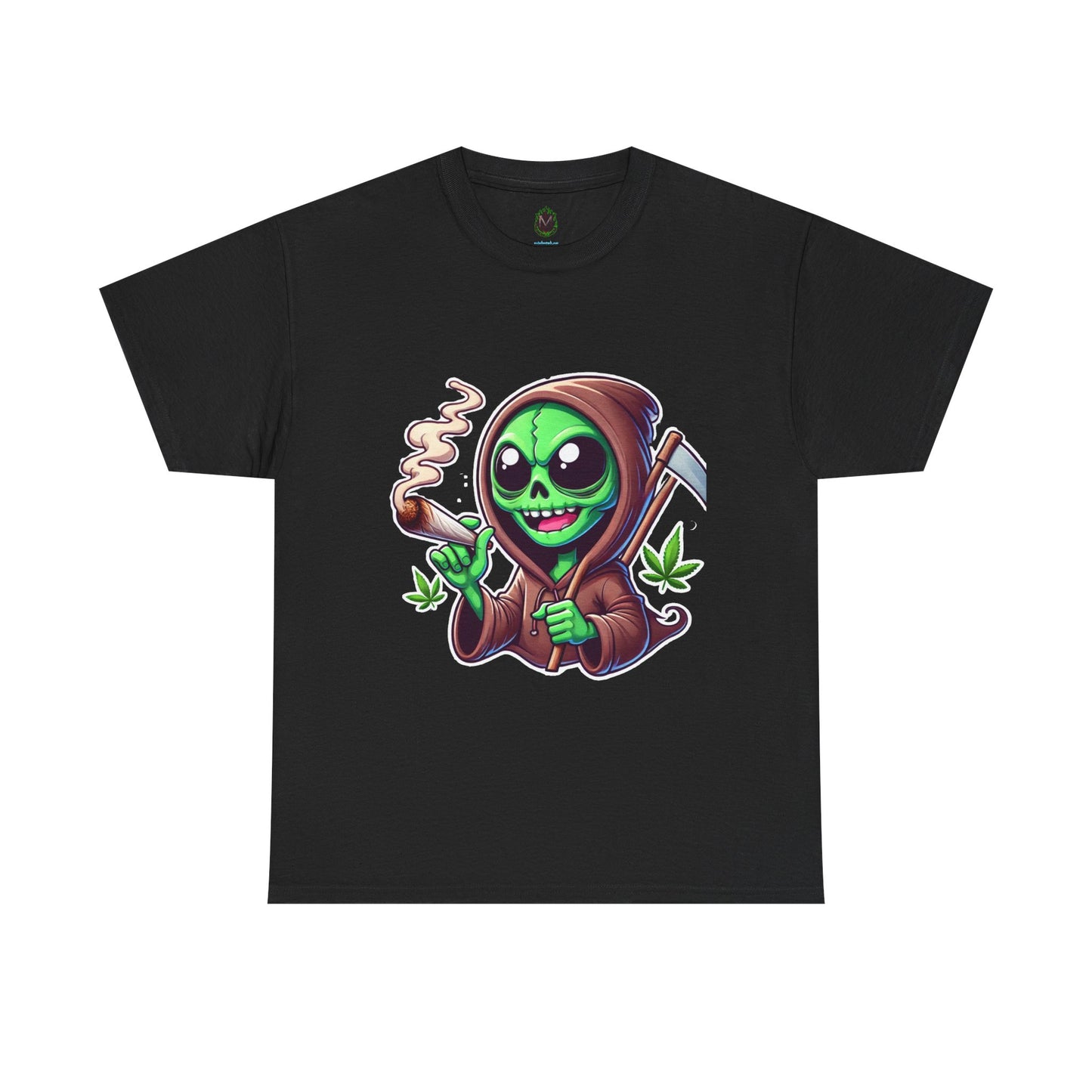 Reaper Smoking Joint T‑Shirt — Cute Grim Reaper Stoner Tee