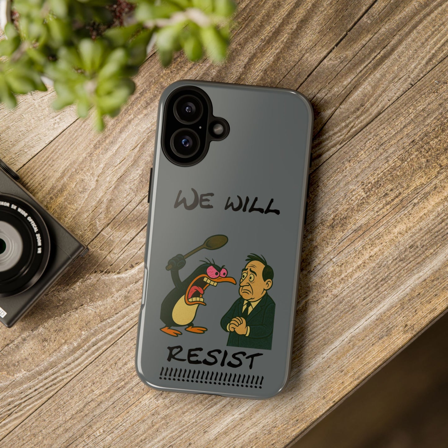Phone Case - "We Will Resist" Cartoon Protest Design