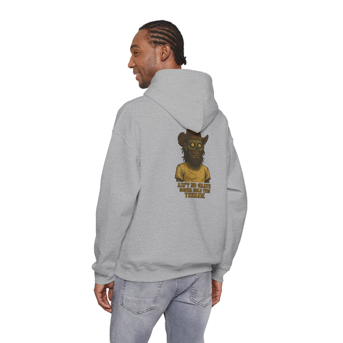 Hoodie - 'Ain't No Grave Could Hold This' Haunted Monster Graphic Pullover