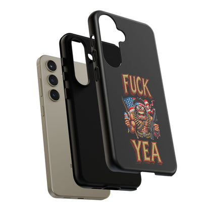 Phone Case — "FUCK YEA" Patriotic Skeleton Soldier Graphic