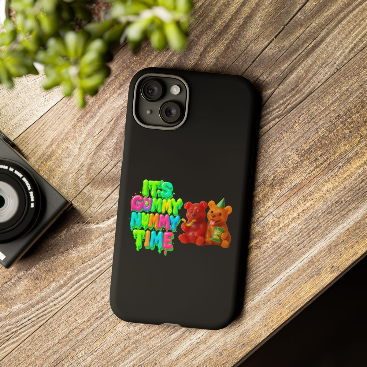 Phone Case — "It's Gummy Nummy Time" Colorful Gummy Bear Protective Case