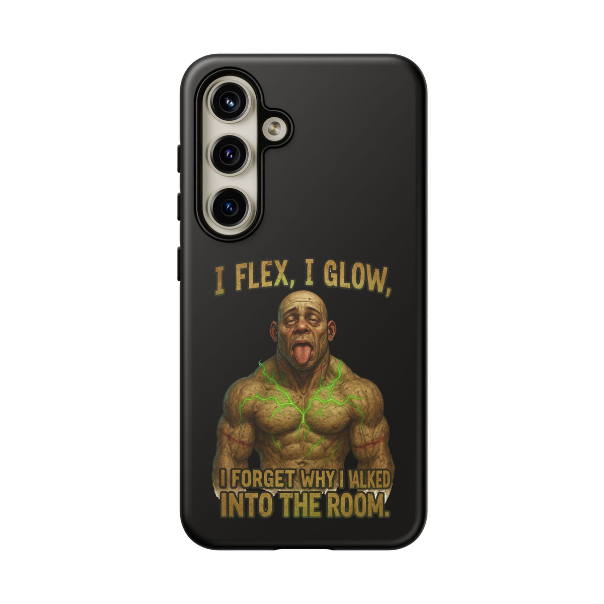 Phone Case — I Flex, I Glow Funny Muscular Guy Phone Cover