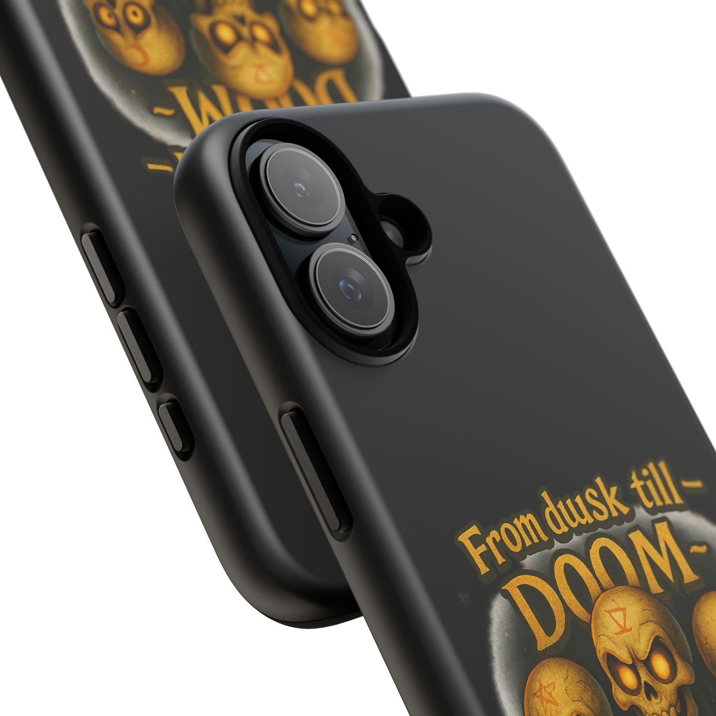 Phone Case — "From Dusk Till Doom We Jam" Skeleton Band Design