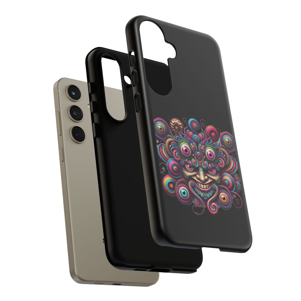 Psychedelic Smiling Eye Cluster Phone Case