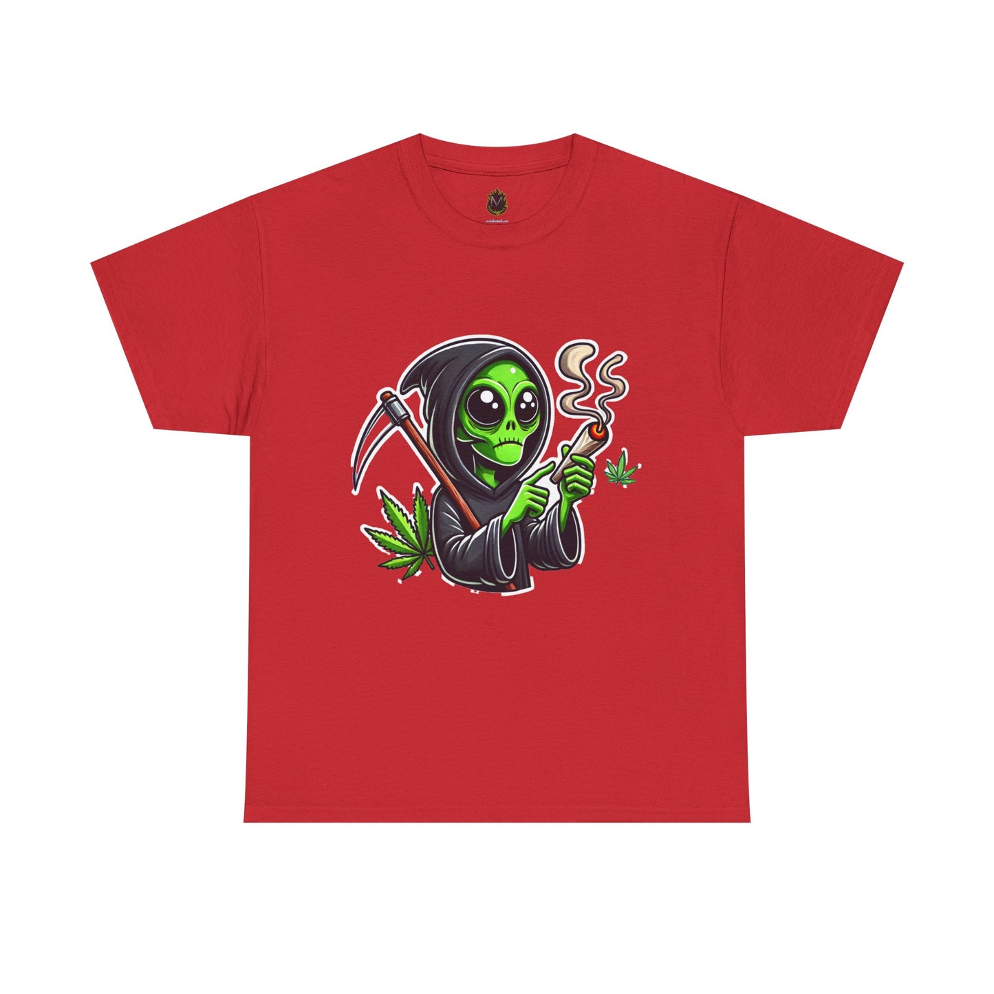 Grim Reaper Alien Smoking Joint T‑Shirt