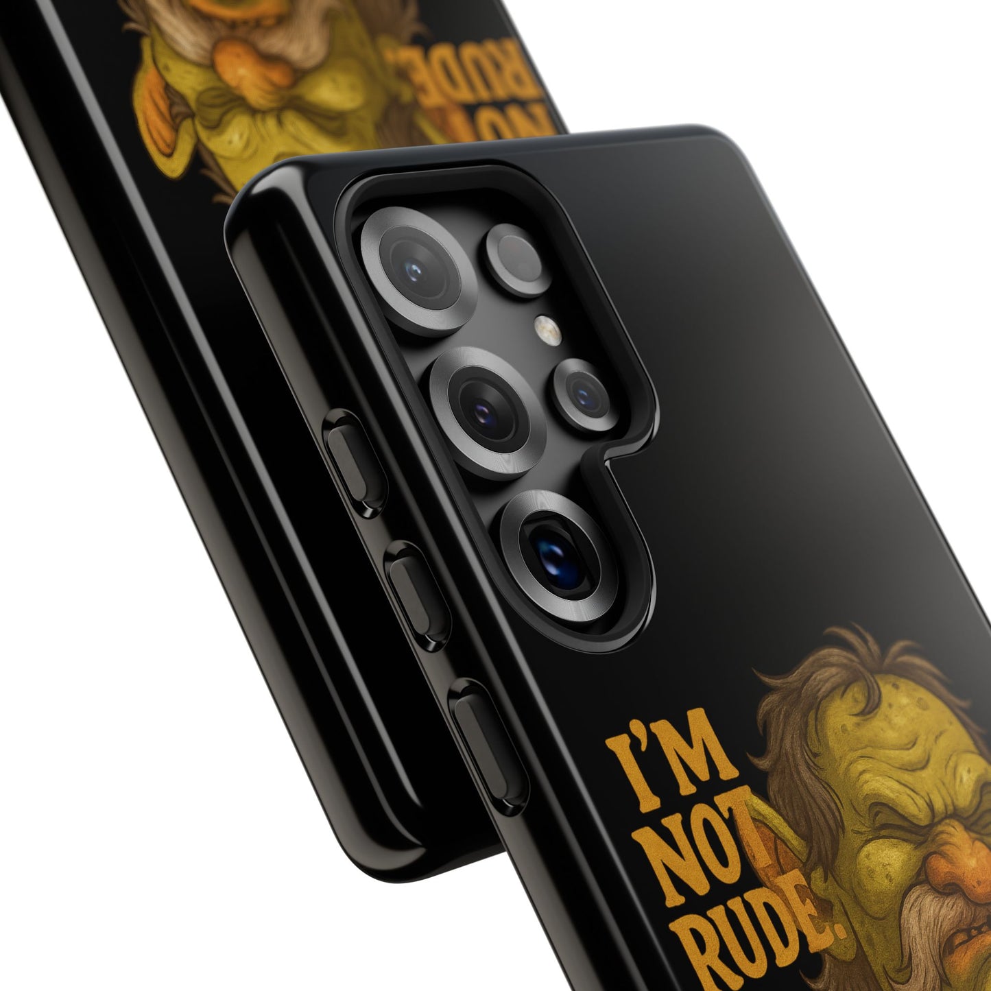 Phone Case — "I'm Not Rude, You're Just Exhausting" Grumpy Goblin Protective Cover