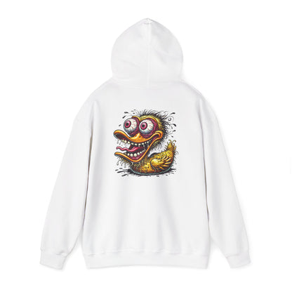 Duck Monster Hoodie — Retro Creepy Cartoon Graphic Pullover