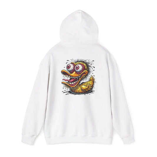 Duck Monster Hoodie — Retro Creepy Cartoon Graphic Pullover