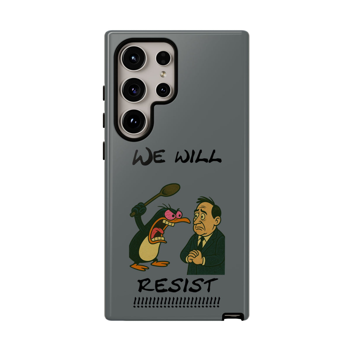 Phone Case - "We Will Resist" Cartoon Protest Design